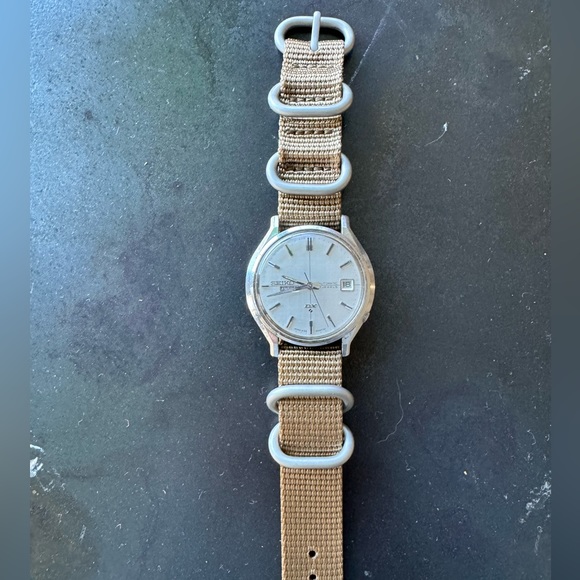 Seiko DX 1970 automatic- with khaki nato strap + orginal ss bracelet - Picture 6 of 17